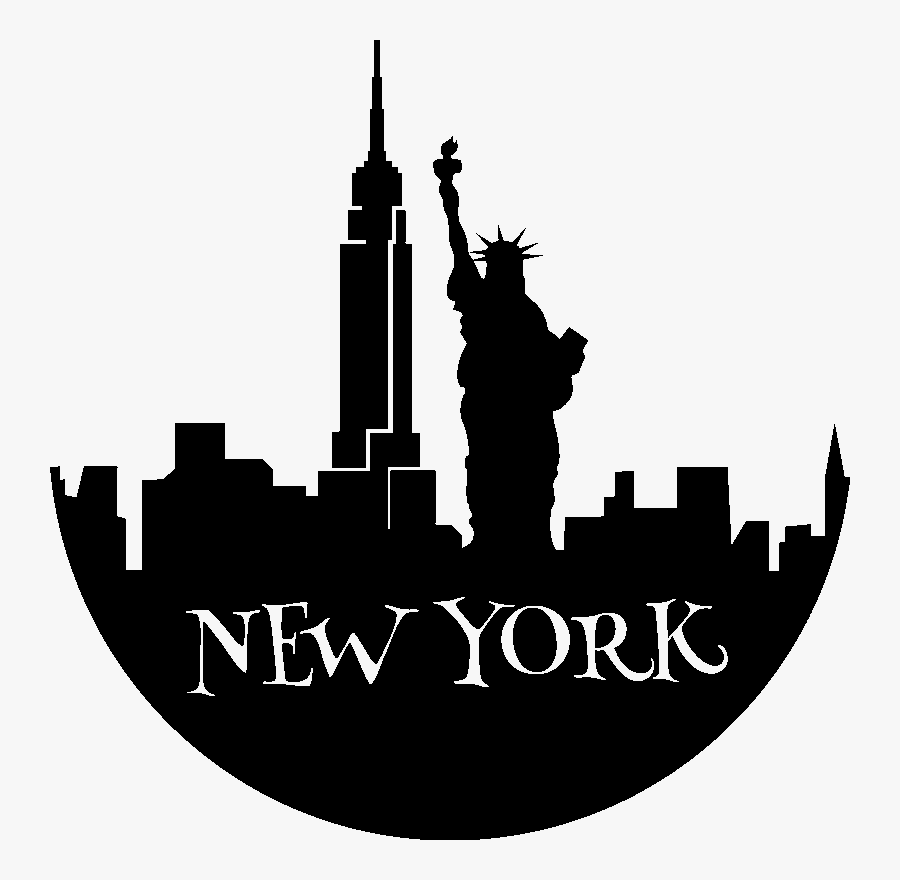 Statue Of Liberty Empire State Building Silhouette - Statue Of Liberty, Transparent Clipart