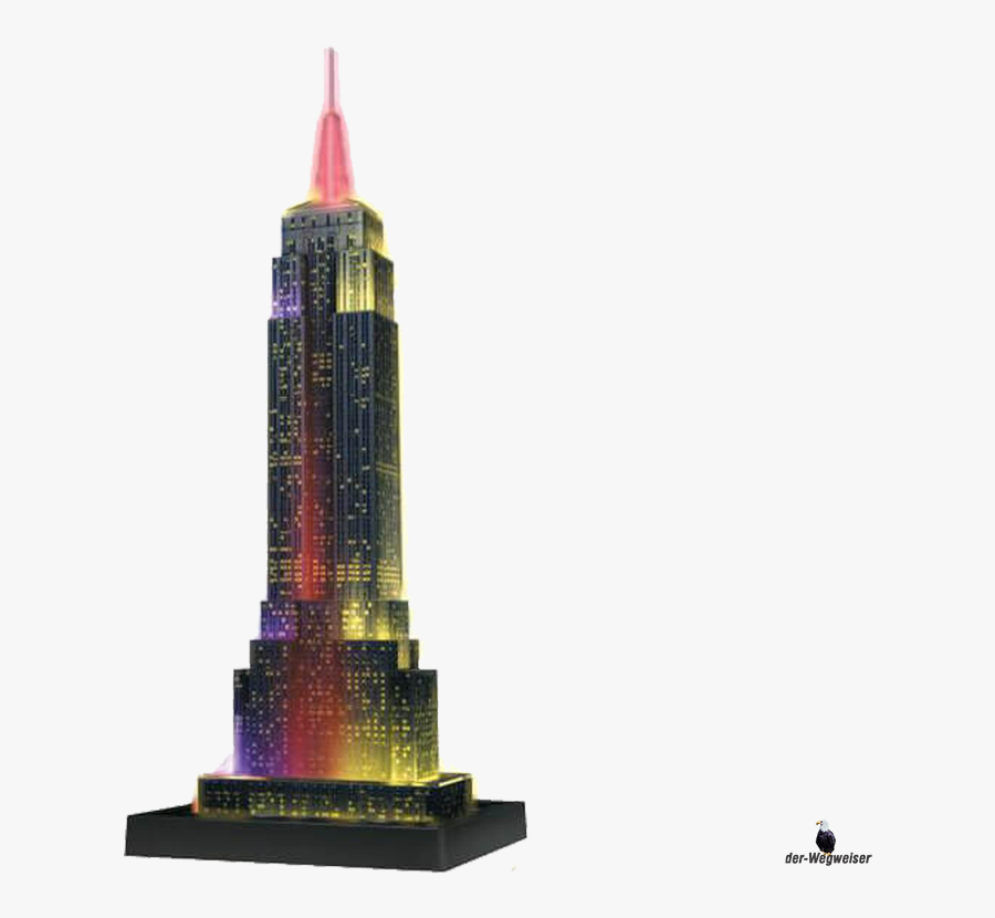 3d-puzzle Empire State Building Bei Nacht - Puzz 3d Empire State Building Glow, Transparent Clipart