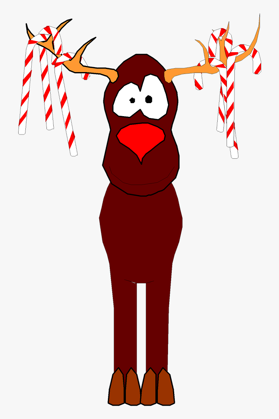 Deer Christmas Holiday Free Picture - Cartoon, Transparent Clipart