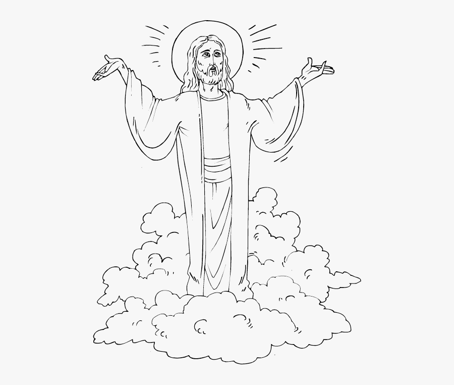 Christ Is Risen Coloring Page - Risen Christ Coloring Page, Transparent Clipart