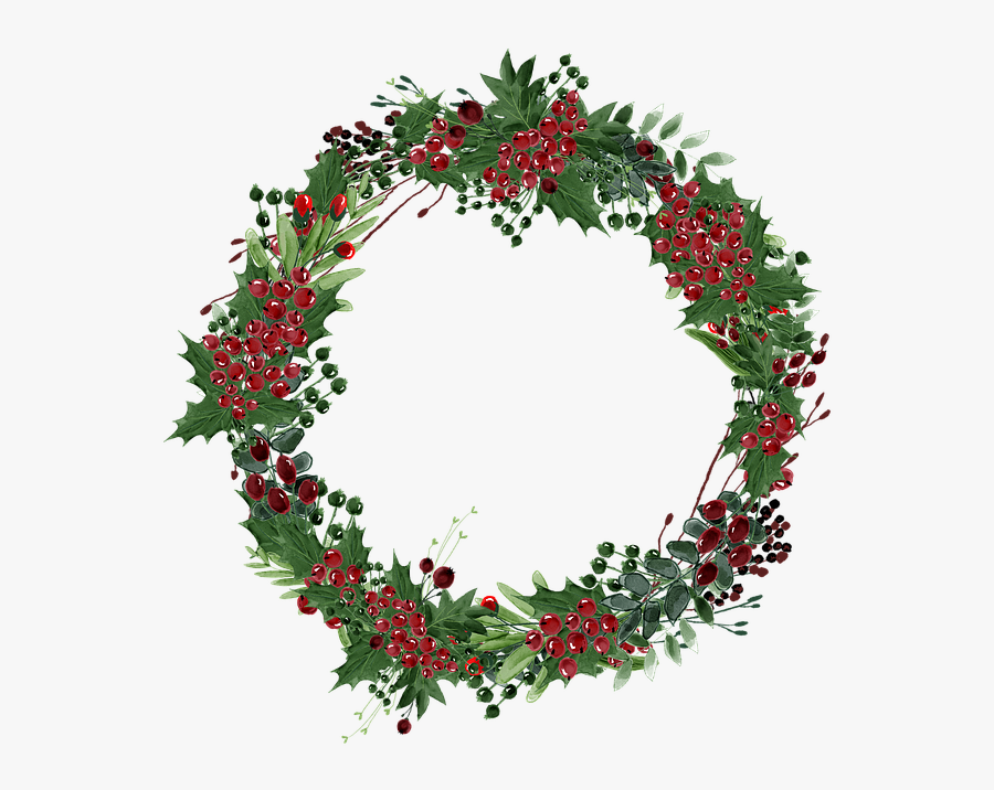 Christmas Wreath, Christmas, Holiday, Xmas, Decorative - Wreath, Transparent Clipart