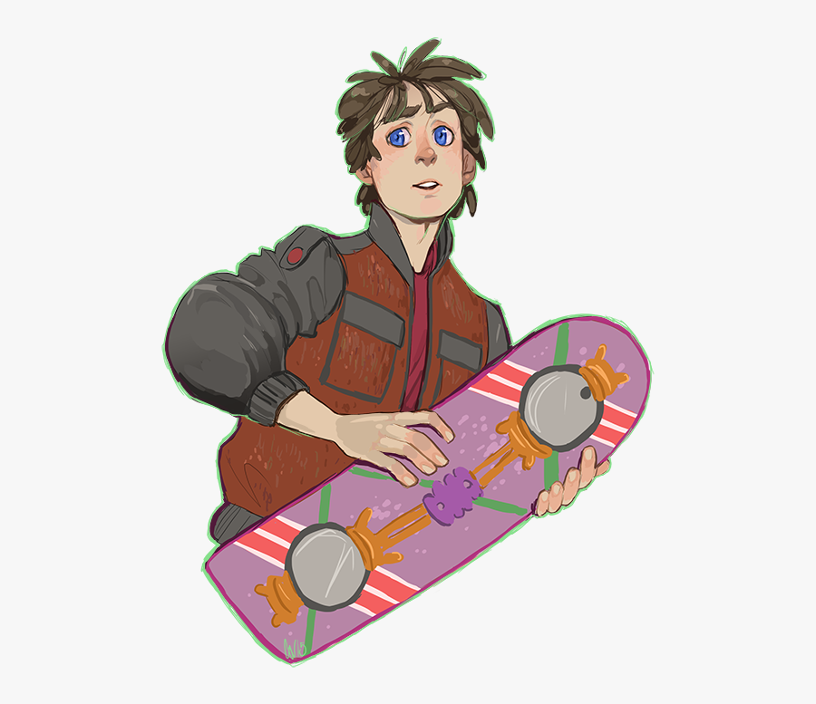 Back To The Future Clipart Marty Mcfly - Marty Mcfly Cartoon, Transparent Clipart