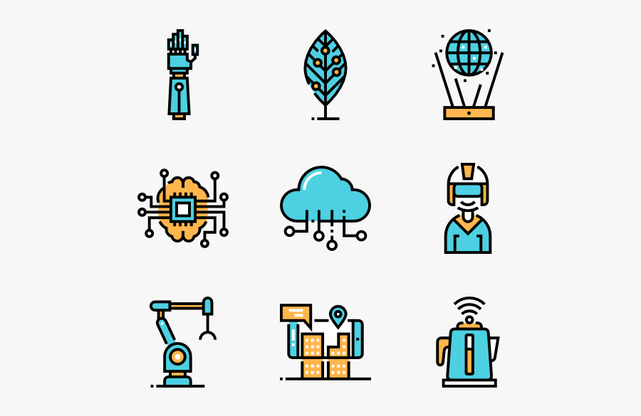 Future Technology - Icons That Represent The Future, Transparent Clipart