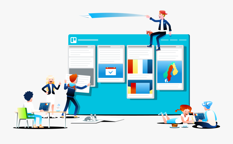 Trello Illustrations, Transparent Clipart
