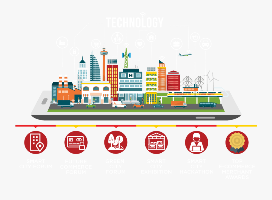 Smart City Technology Png, Transparent Clipart