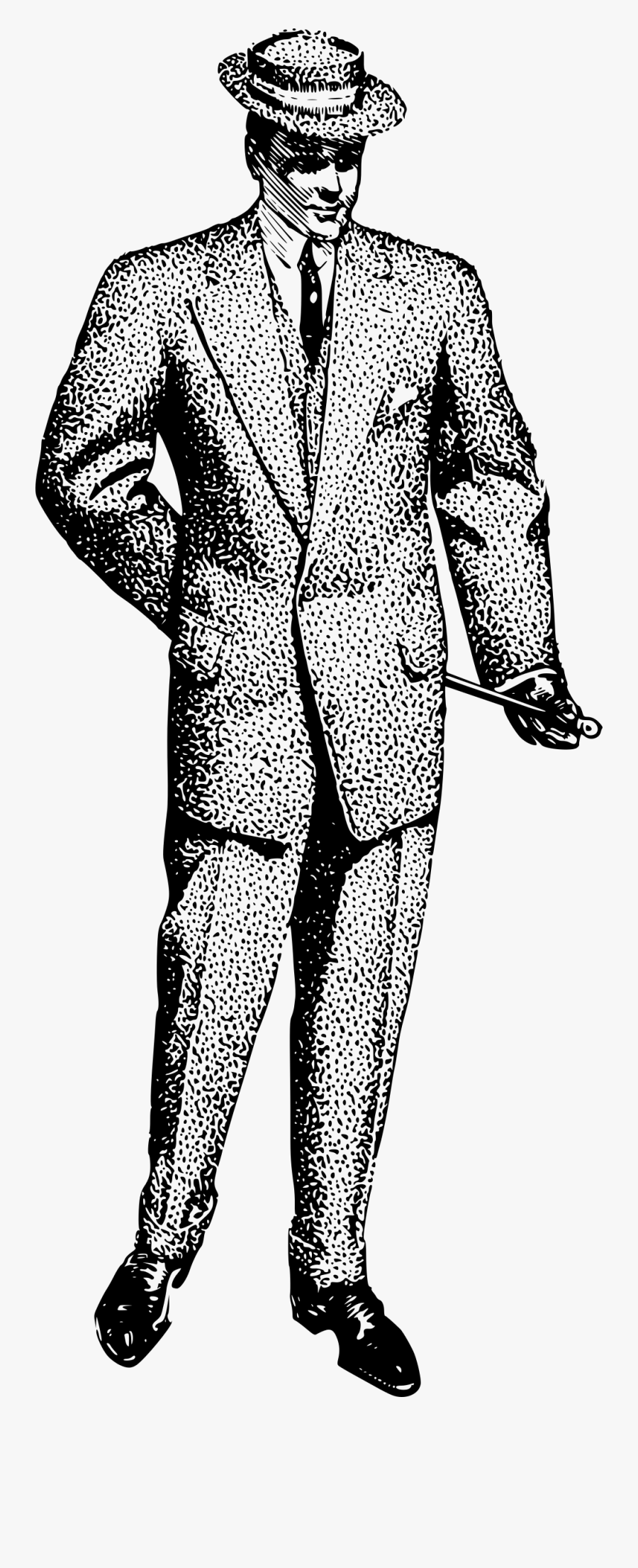 Man In A Cool Suit - Man On Suit Png Illustration, Transparent Clipart