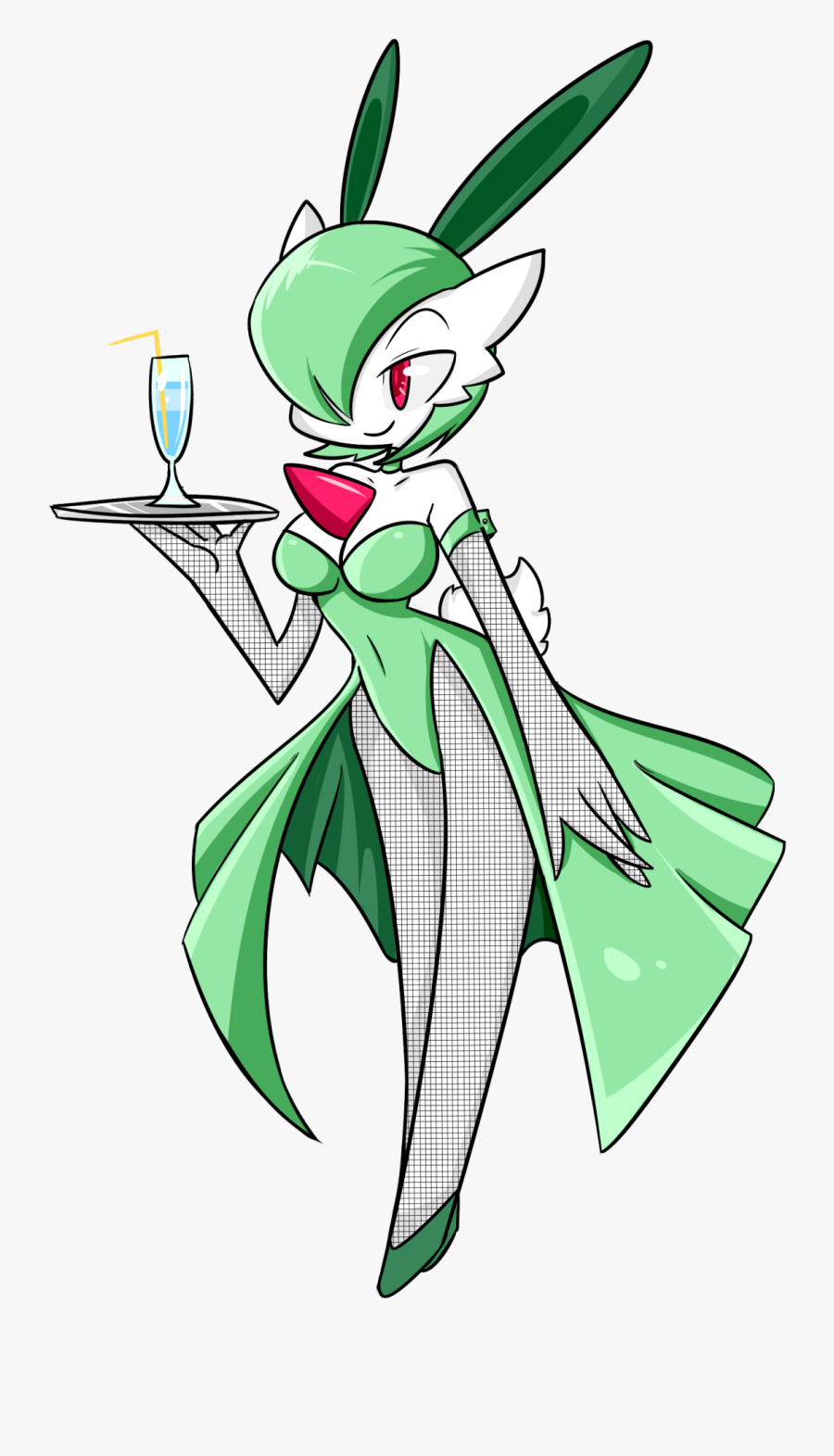 Pokkén Tournament Green Leaf Vertebrate Fictional Character - Thicc Gardevoir Pokemon, Transparent Clipart