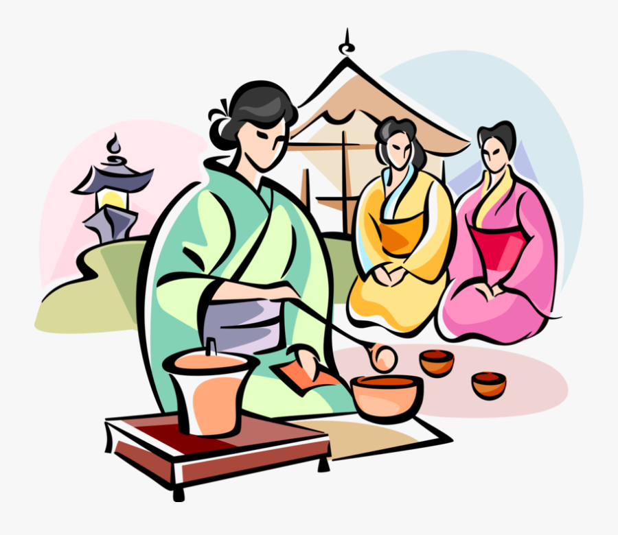 Ceremony Clipart Japan Tea - Japanese Tea Ceremony Cartoon, Transparent Clipart