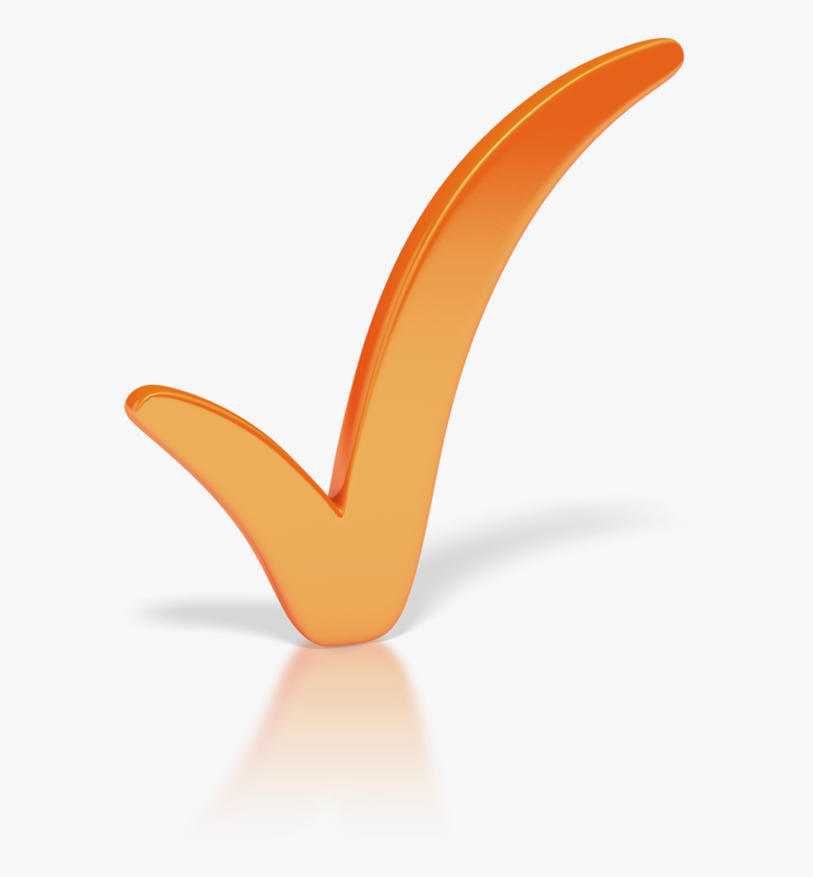 Orange Check Mark Clipart - Chair, Transparent Clipart