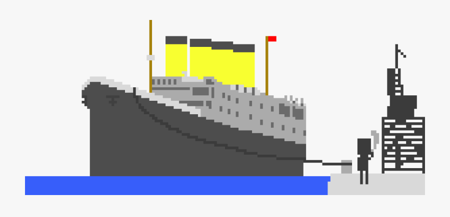 Transparent Titanic Png - Titanic Pixel Art, Transparent Clipart
