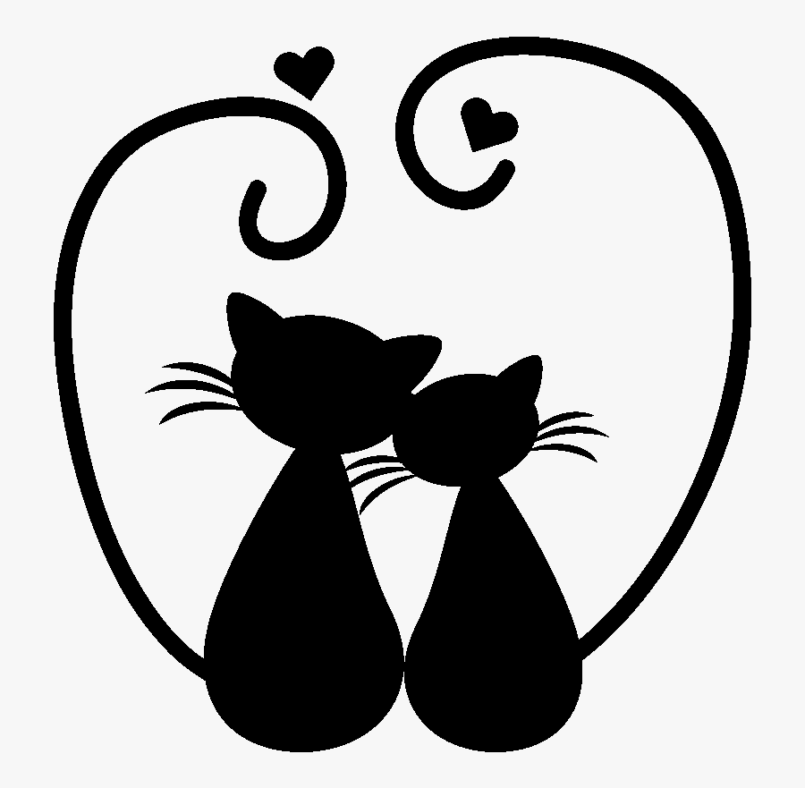 Sticker Couple De Chats Amoureux Ambiance Sticker Kc3415 - Wedding Anniversary Gif Cat, Transparent Clipart
