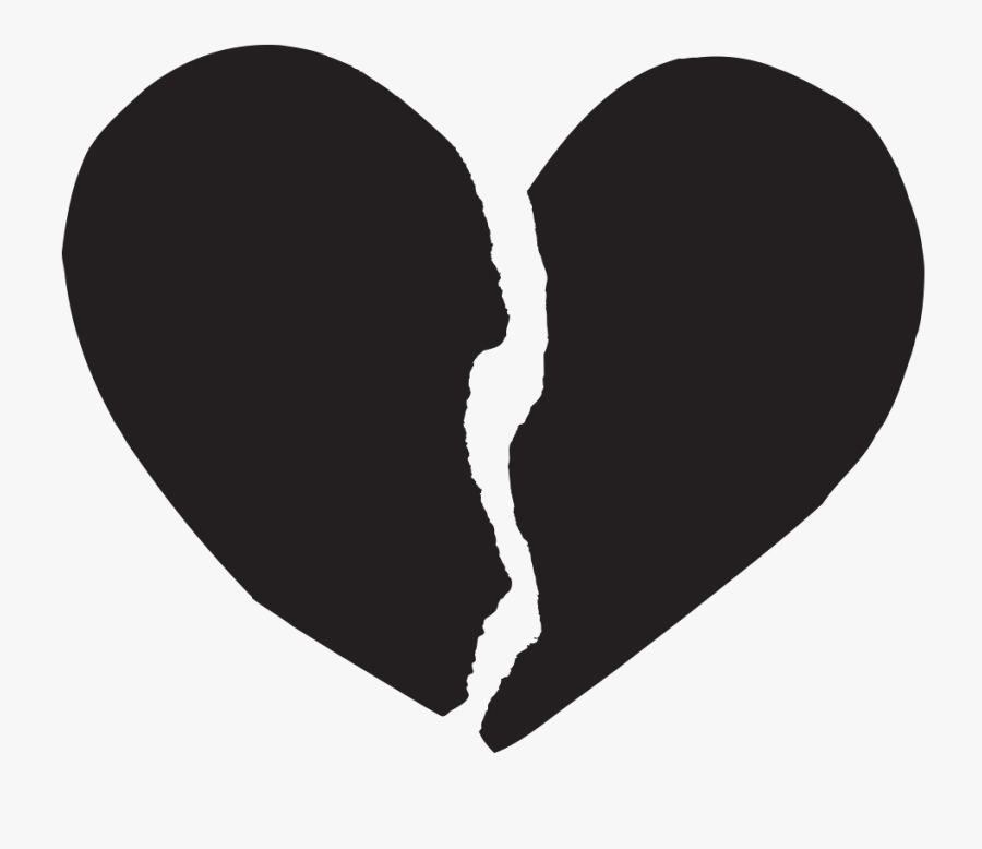 Heart Silhouette Png -black Heart Png Download Image - Trippie Redd Broken Heart, Transparent Clipart