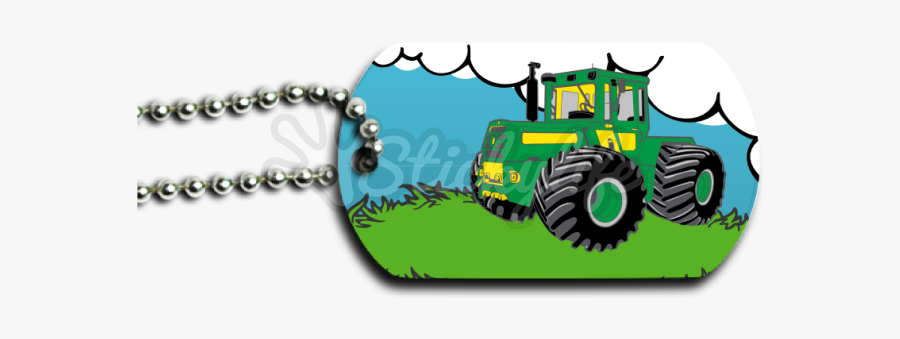 Rest In Peace Dog Tag Front - Tractor, Transparent Clipart