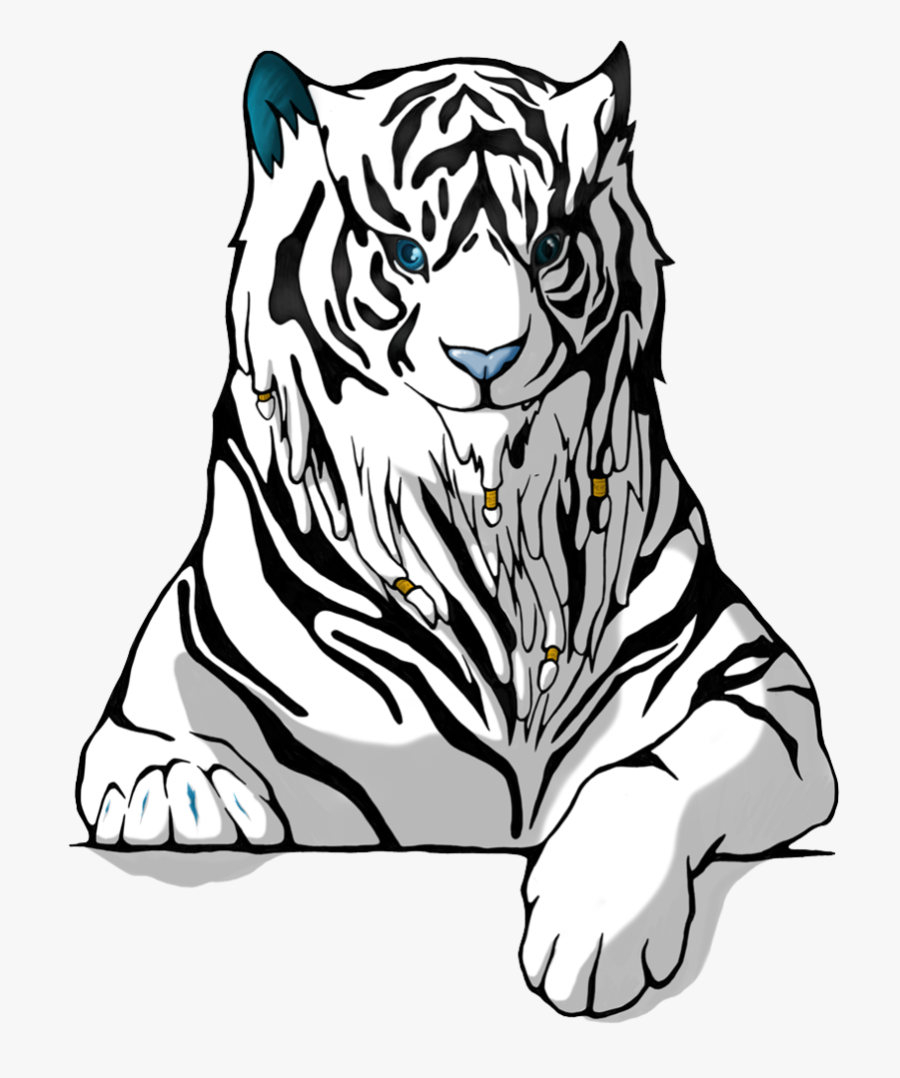 Transparent White Tiger Clipart - White Tiger Art Png, Transparent Clipart