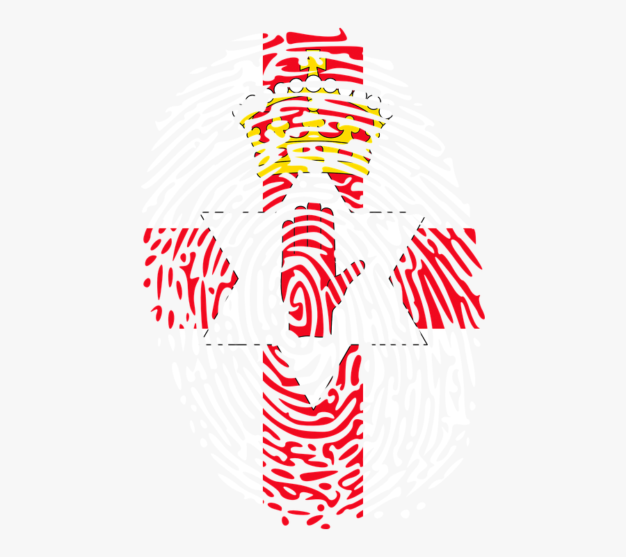 Fingerprints, Flag, North Ireland, Symbol, Country - Transparent White Fingerprint Png, Transparent Clipart