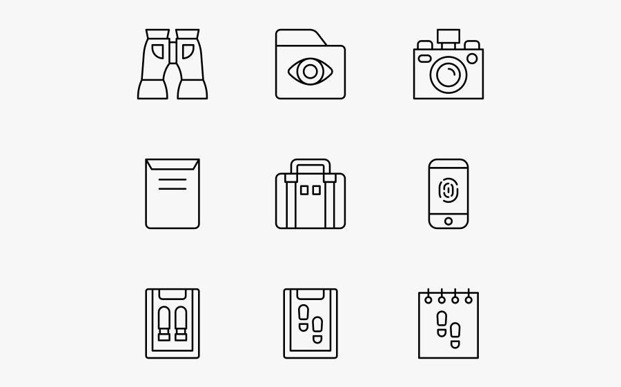 Detective - Line Art, Transparent Clipart