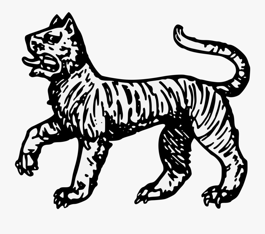 Heraldry Tiger, Transparent Clipart
