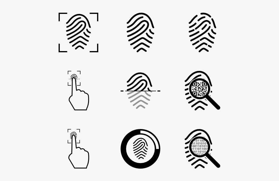 Fingerprints - Fingerprint Icon Vector, Transparent Clipart