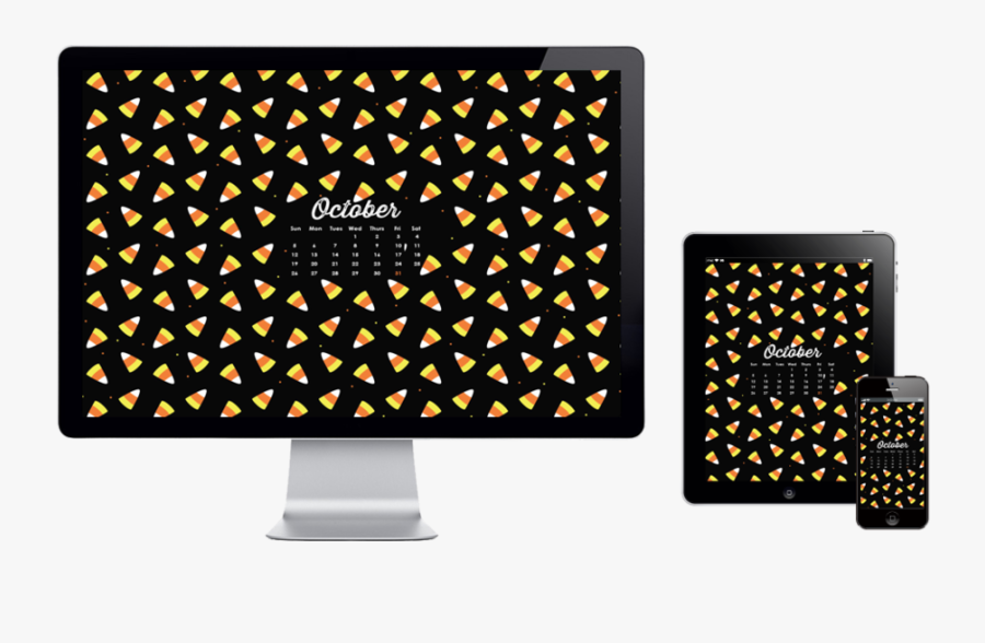 Six Leaf Design Free October Digital Wallpaper, Transparent Clipart