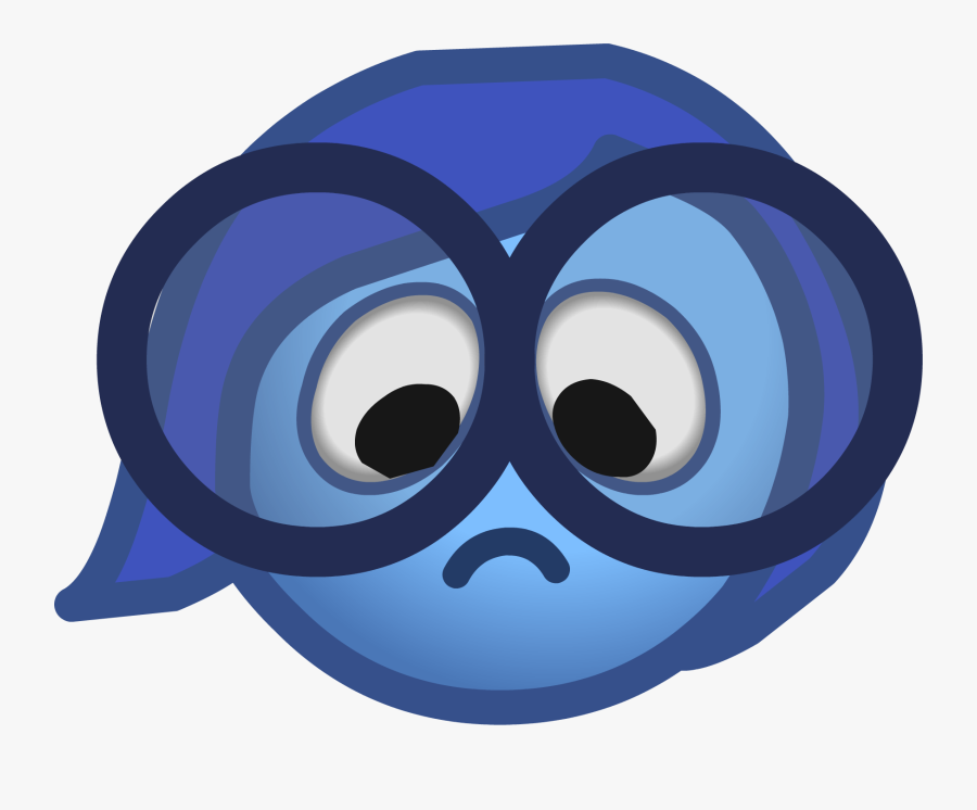 Club Penguin Inside Out Party Sadness Emote - Sadness Inside Out Emoji, Transparent Clipart