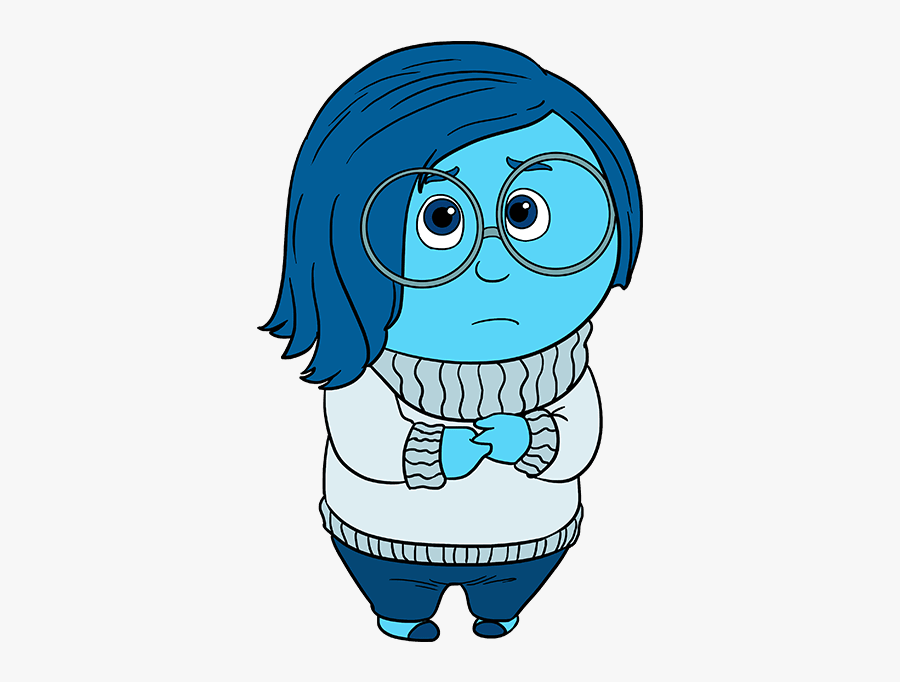 How To Draw Sadness From Inside Out - Sadness Inside Out Drawing Simple, Transparent Clipart