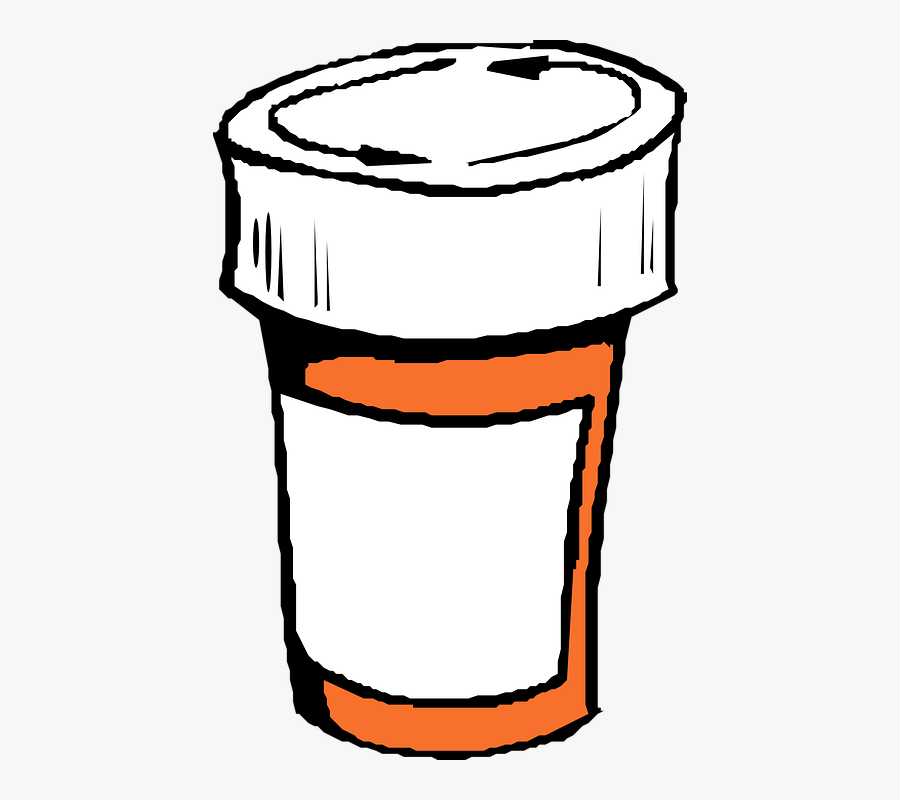 Bottle, Childproof Closure, Cap, Lid, Medicine, Blank - Clip Art Pill Bottle, Transparent Clipart