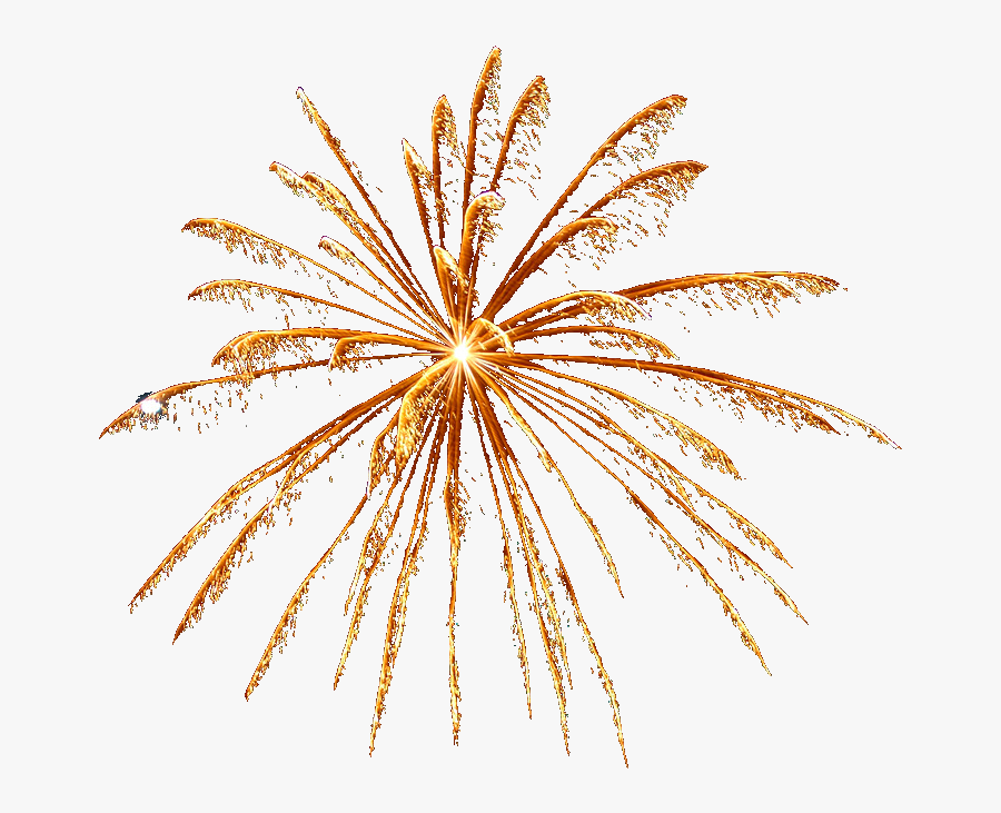 Fireworks Firecracker Clip Art - Gold Transparent Fire Work Png, Transparent Clipart