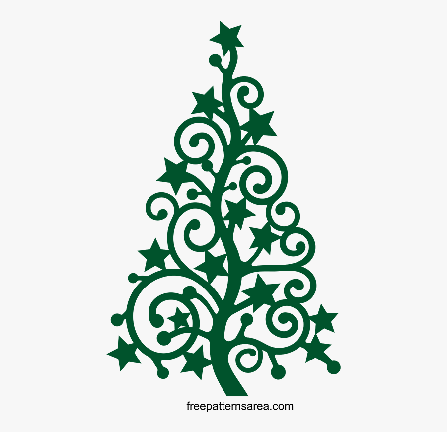 Vector Christmas Tree Silhouette, Transparent Clipart