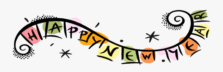 Happy New Year Artistic, Transparent Clipart