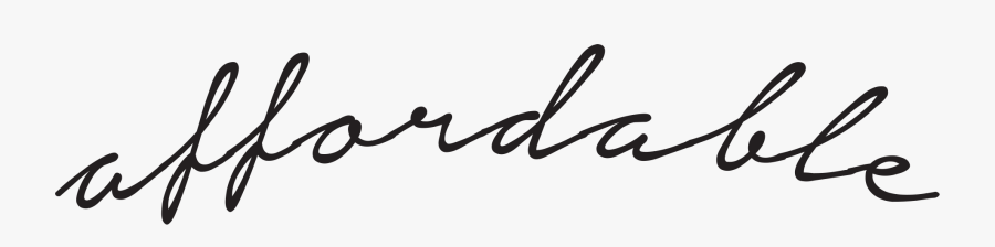 Affordable - Calligraphy, Transparent Clipart