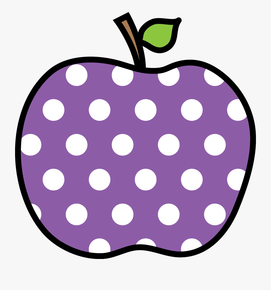 Blue Polka Dot Apple, Transparent Clipart