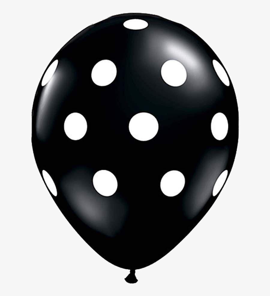 Black Polka Dot Balloons, Transparent Clipart