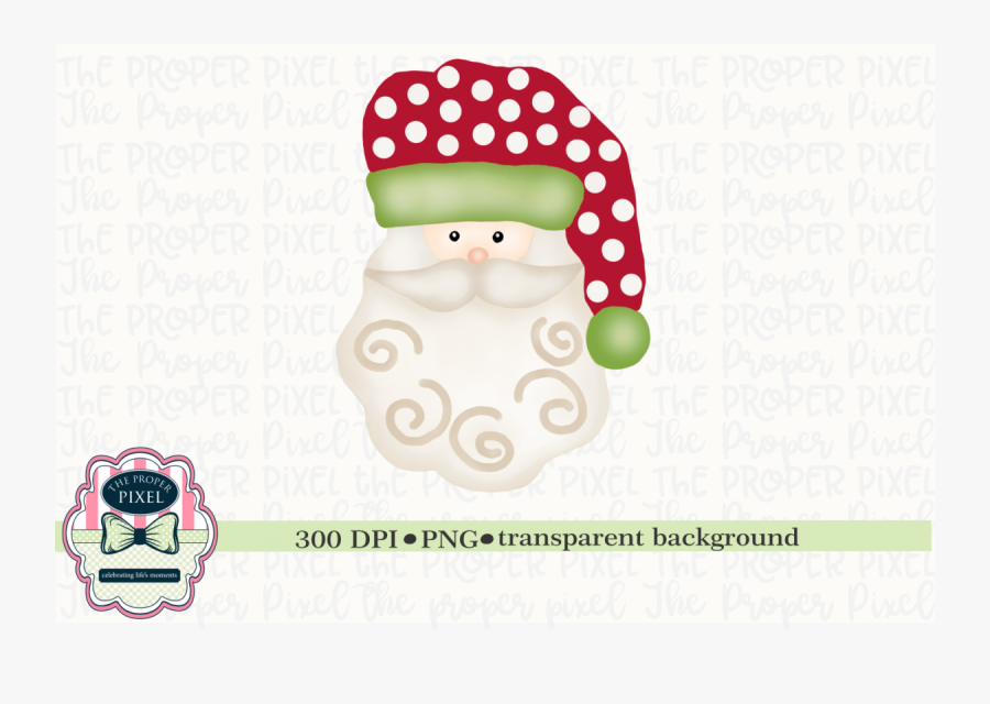 Watercolor Vintage Santa Polka Dot Hat Sublimation - Christmas Day, Transparent Clipart