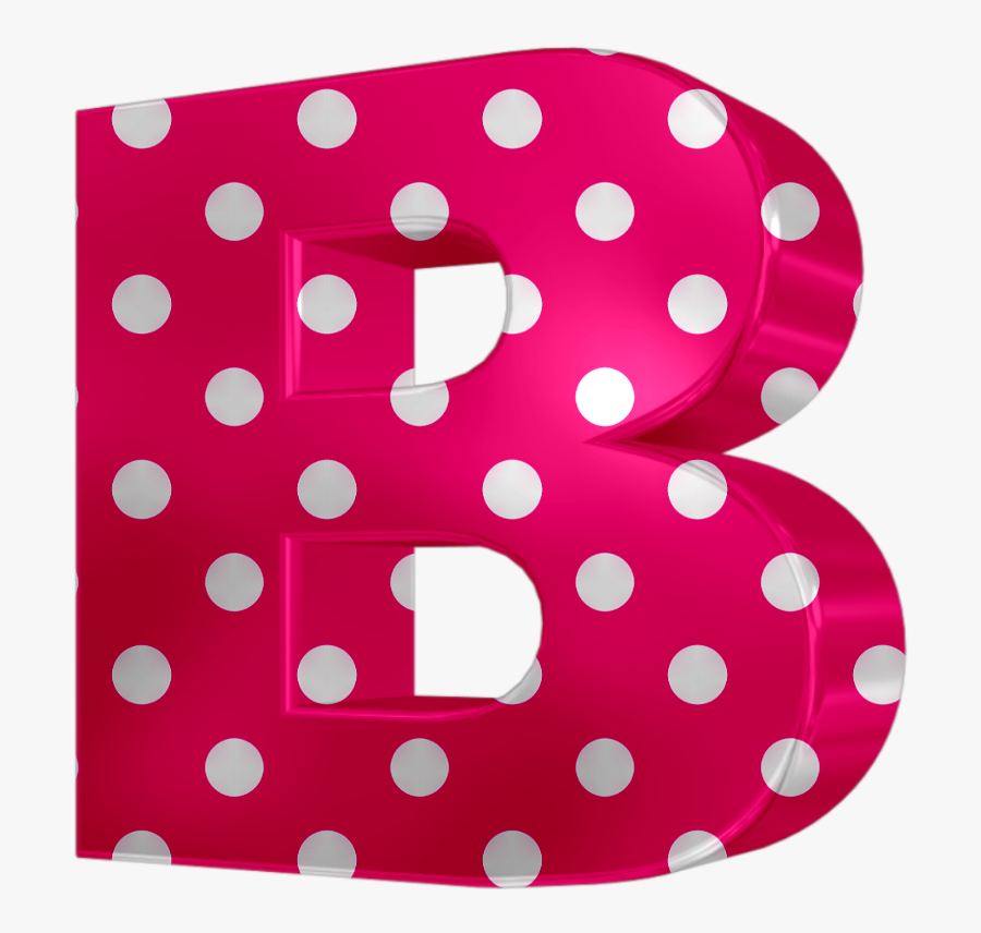 Alfabeto Rosa E Bolinhas Png, Pink And Polka Dots Alphabets - Polka Dot, Transparent Clipart