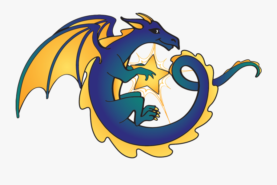 Border Star Montessori Dragon, Transparent Clipart