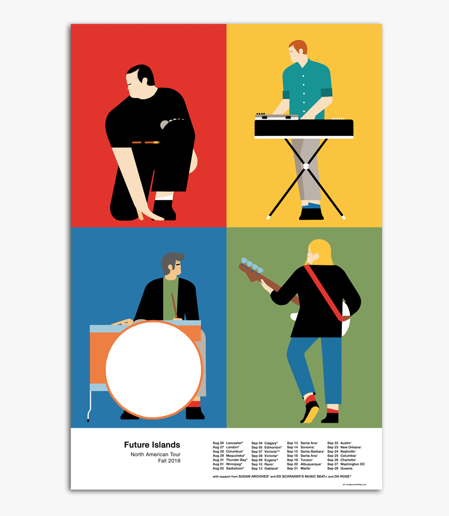 Fall 2018 Tour Poster - Future Islands North American Tour 2018, Transparent Clipart