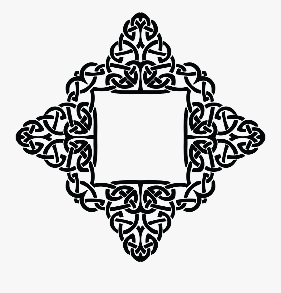 Free Clipart Of A Celtic Diamond Frame Border Design - Diamond Border Hd Png, Transparent Clipart