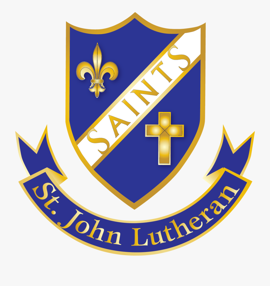 Logo With Banner St Johns Luth 0718 - Emblem, Transparent Clipart