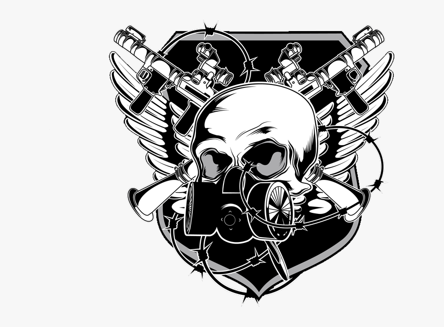 Clip Art Skull With Gas Mask Drawing - Cool Logo Transparent Background, Transparent Clipart