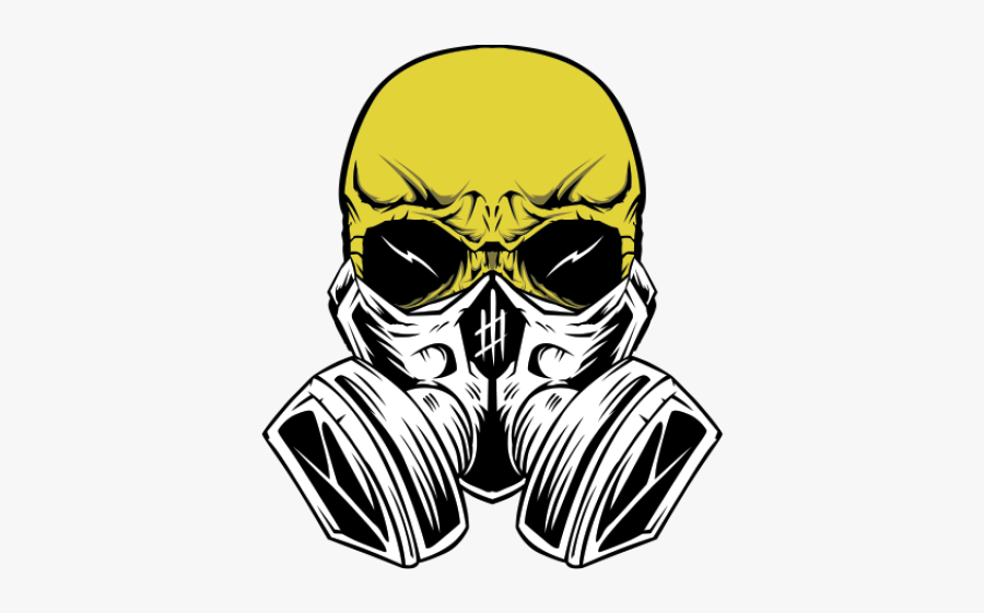 Drawn Gas Mask Toxic - Gas Mask Skull Drawing, Transparent Clipart