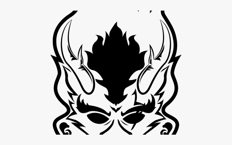 Drawn Gas Mask Demon - Illustration, Transparent Clipart