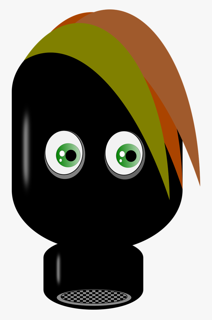 Black Mask Gasmask Free Picture - Cartoon, Transparent Clipart
