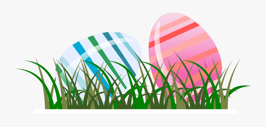 Spring Grass Eggs Free Picture - Transparent Easter Eggs Clip Art, Transparent Clipart