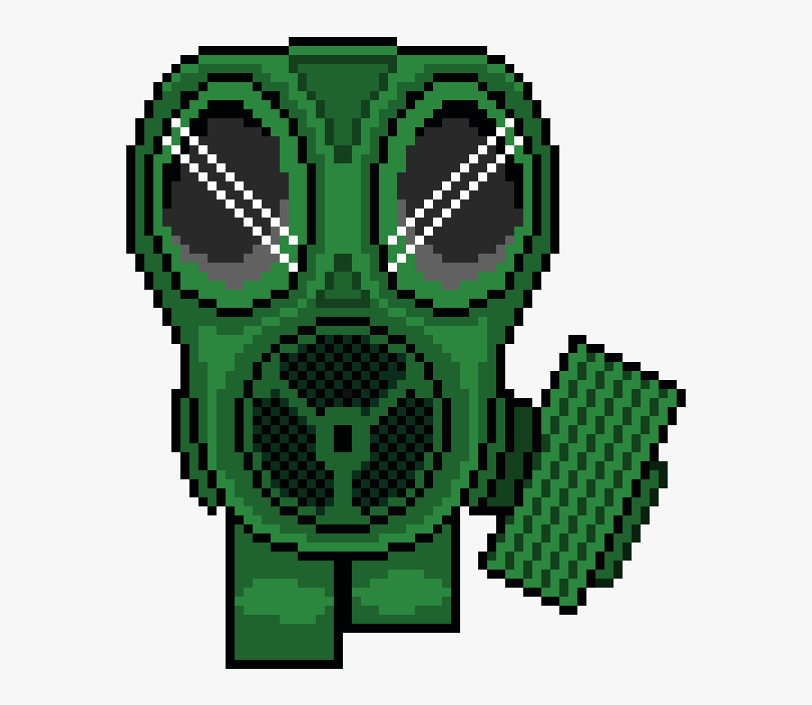 Pixel Art Gas Mask, Transparent Clipart