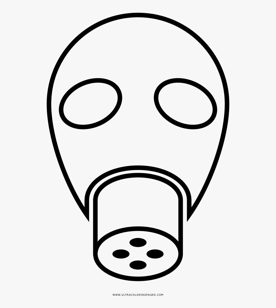 Gas Mask Coloring Page - Mascaras Antigas Para Colorear, Transparent Clipart