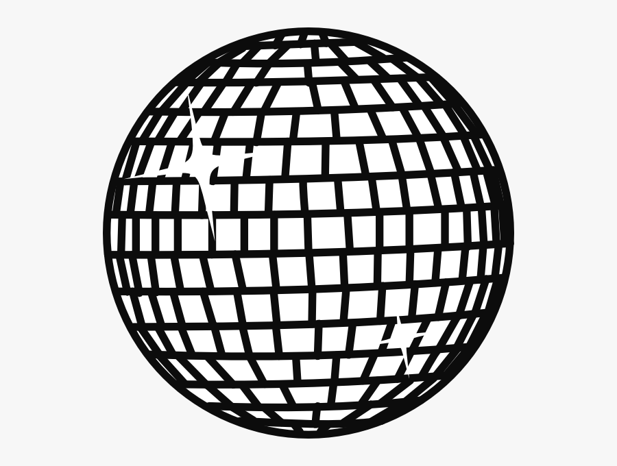 Black And White Disco Ball, Transparent Clipart