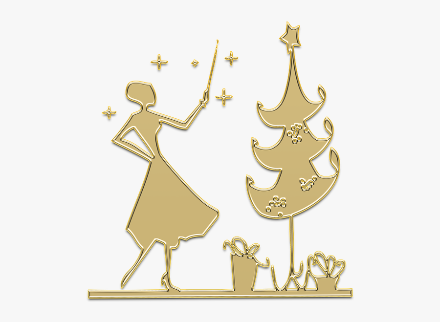 New Year"s Eve, Christmas, Christmas Tree, Golden - Christmas Панделки Png, Transparent Clipart