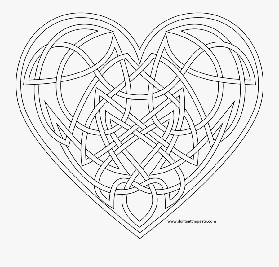Best Heart Design Coloring Pages Pictures - Google Coloring Pages For Adults Celtic, Transparent Clipart