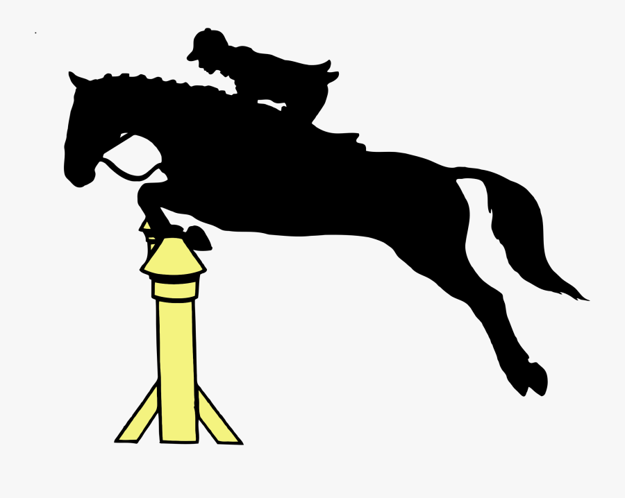 Horse Jumping Stencil, Transparent Clipart