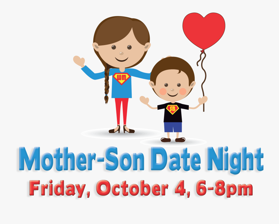 Mother-son Date Night - Cartoon, Transparent Clipart